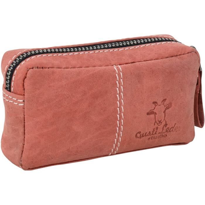 Porte-Clés En Cuir Gusti Rook - Marron - Avec Poche Pour Argent - Cuir Véritable Et Écologique