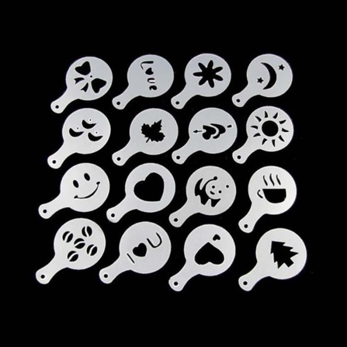 Pochoirs De Décoration Café Lait, 16 Pièces/ensemb... – Grandado