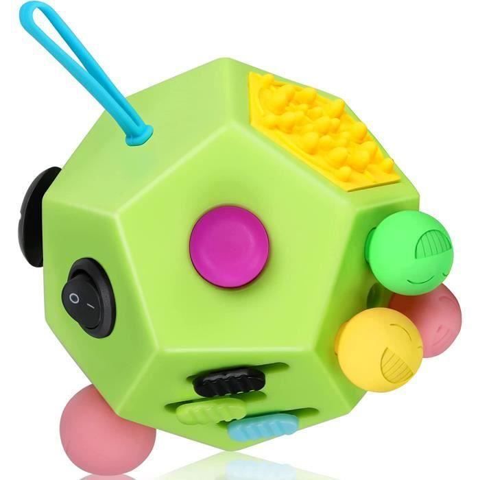 2 Fidget Toys Cube Anti-Stress - 8 Fonctions Portable Adulte Enfant