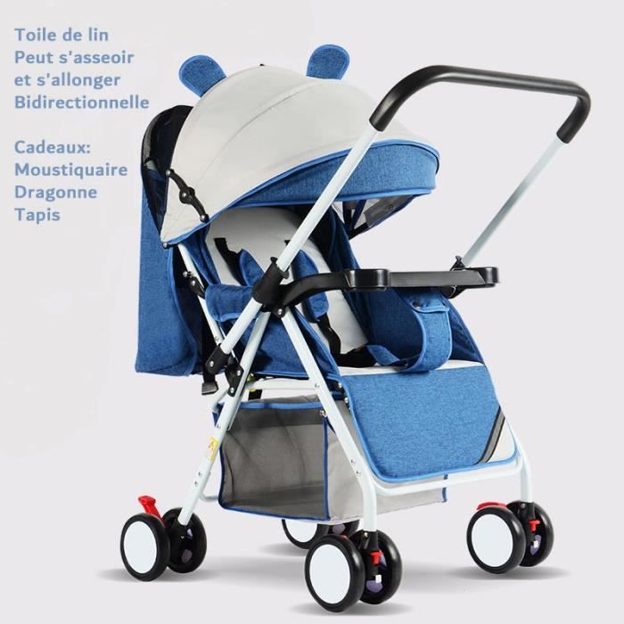 Poussette Canne Bébé Pliable Inclinable légère Compacte de Voyage