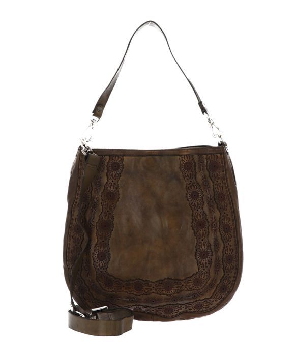 Sac à Épaule CAMPOMAGGI En Cuir De Vache - Cognac - Modèle Shoulder Bag - Neuf Avec Étiquettes