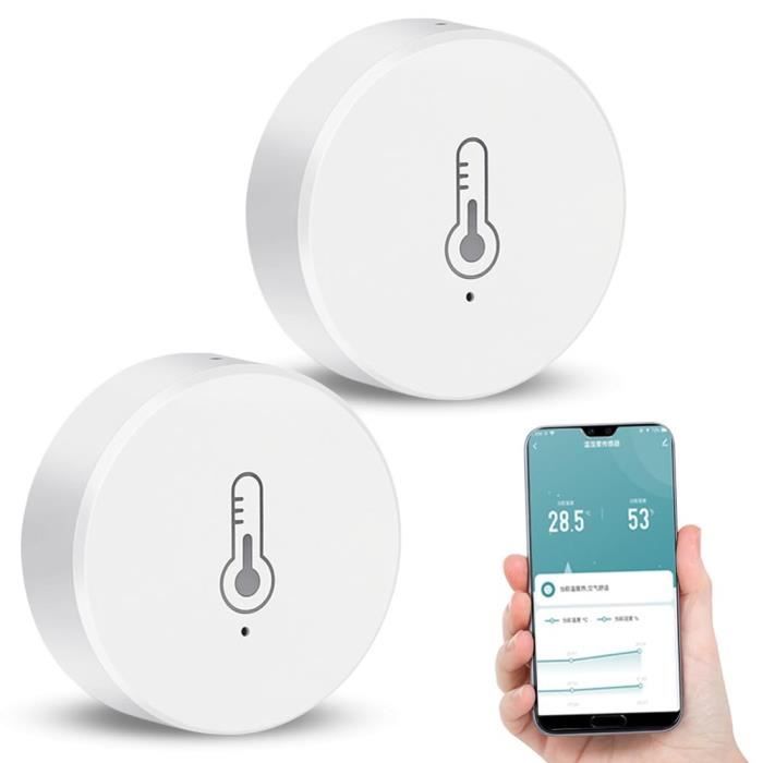 Lot De 3 Thermomètres Hygromètres WS9425 Blancs - Support Magnétique Et Pose Table - Affichage Température Et Humidité
