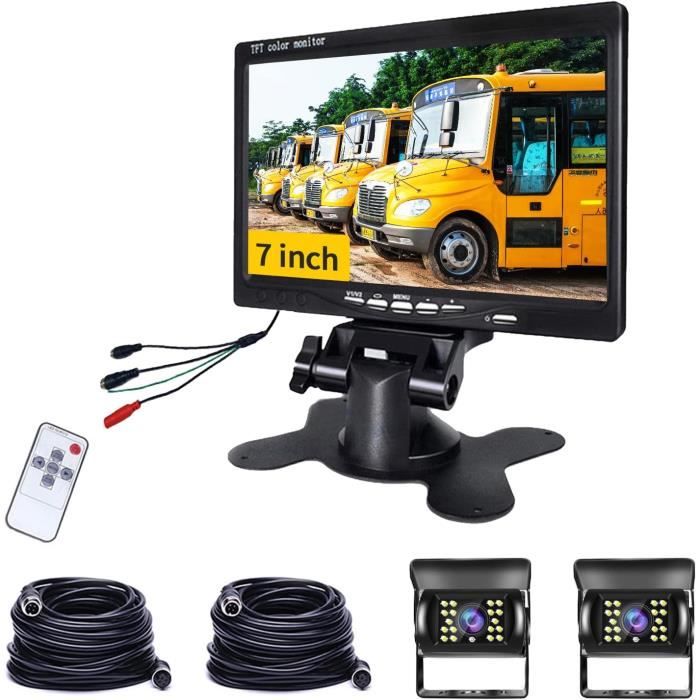 Kit Telecamera Di Retromarcia Con Monitor 7" LCD - Impermeabile IP68, Visione Notturna 18 LED, Cavo Da 20m Per Camper E Camion - Foto 10
