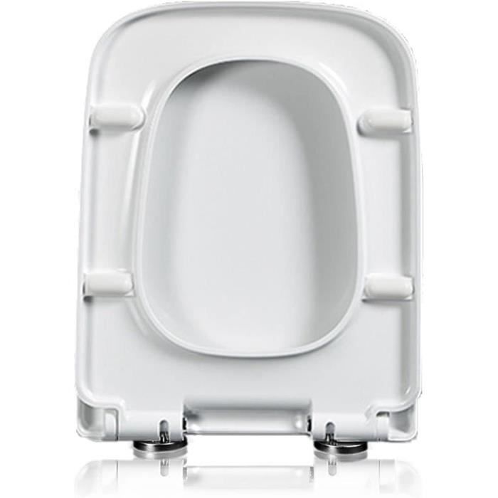 SAMOA Cuvette Toilette Forme O Abattant WC Avec Frein De Chute Lunette De Toilette Abattant