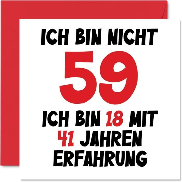 59Ème Carte D'Anniversaire Drôle Pour Garçon Fille Lui Elle \U2013 Je ...