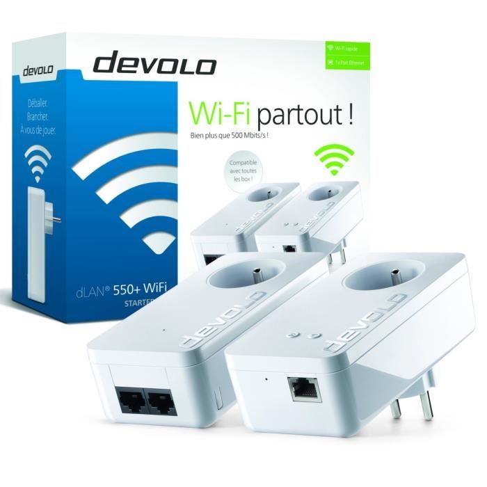 CPL Devolo dLAN 550 WiFi Adaptateur Powerlan (500 Mbit-s