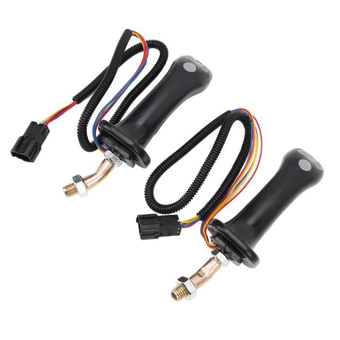 Kit Joystick Excavatrice Doosan - 3 Boutons - Alliage Aluminium ABS - Compatible DH DX150 215 225 300 370-9C