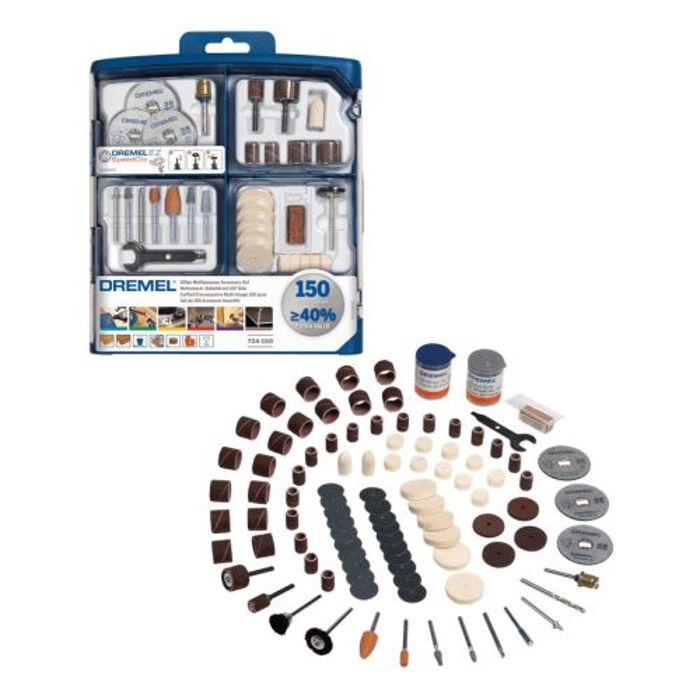DREMEL SC724 EZ SpeedClic Kit Coffret de 150 Accessoires pour Outils