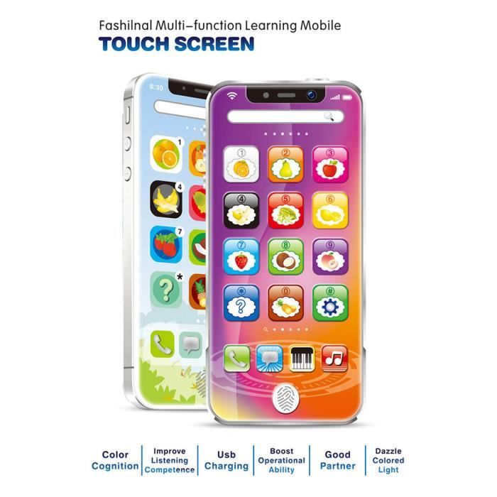 Jeu D Apprentissage Bebe Lumiere Musique Telephone Portable Simule Telephone Portable Jouet Enfants Apprentissage Educatif Machine Cdiscount Jeux Jouets
