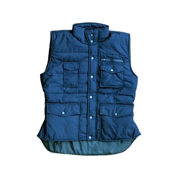 Gilet polena multipoches noir - 35% coton - 65 % polyester taille l