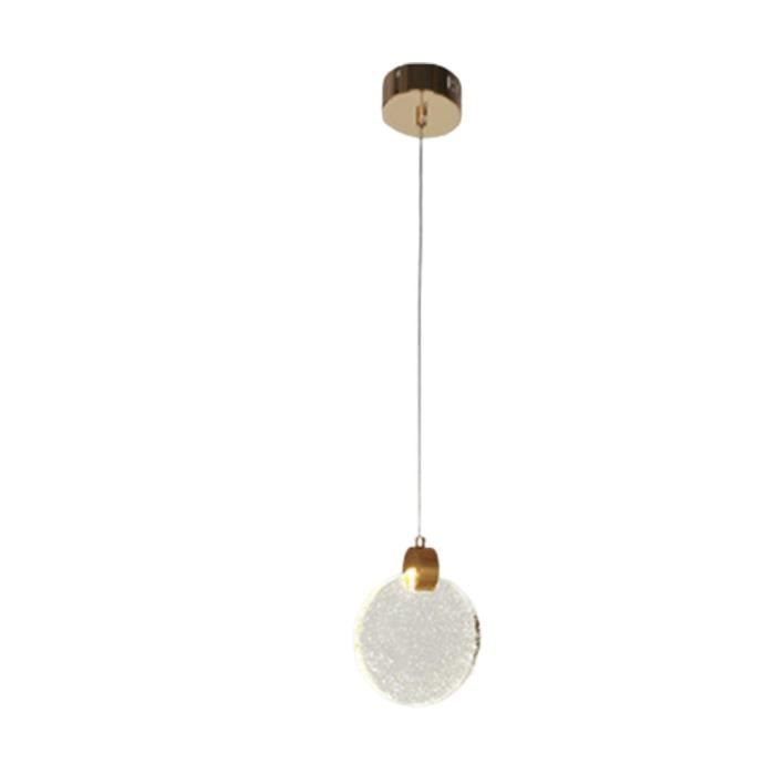 Diisunbihuo Mini Lustre Cristal Rond LED - Lampe Plafond Suspension Couloir Escalier Blanc Froid