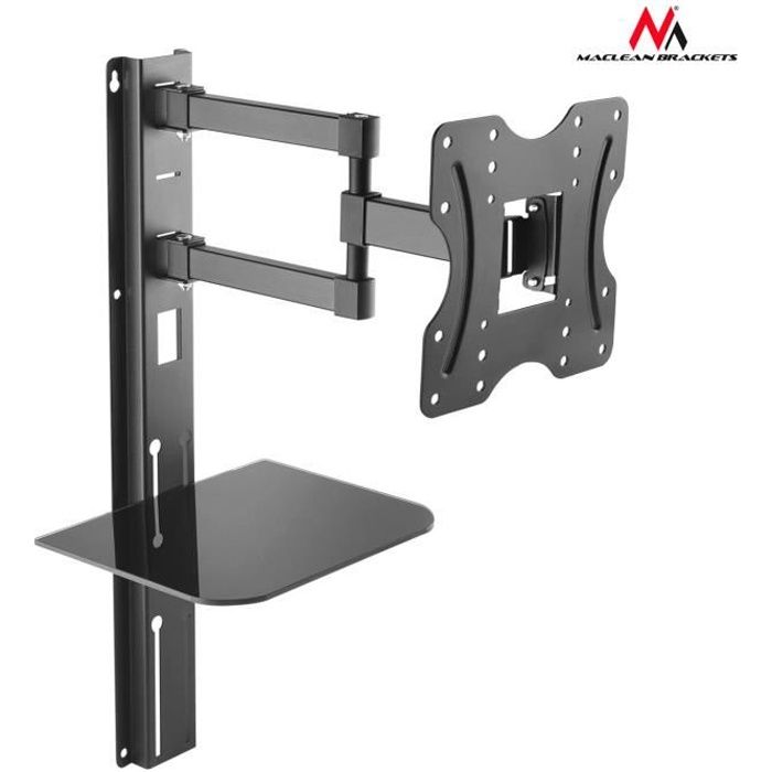 Support TV 23-42 avec étagère pour DVD Maclean MC-771 chargement 30kg VESA 200x200