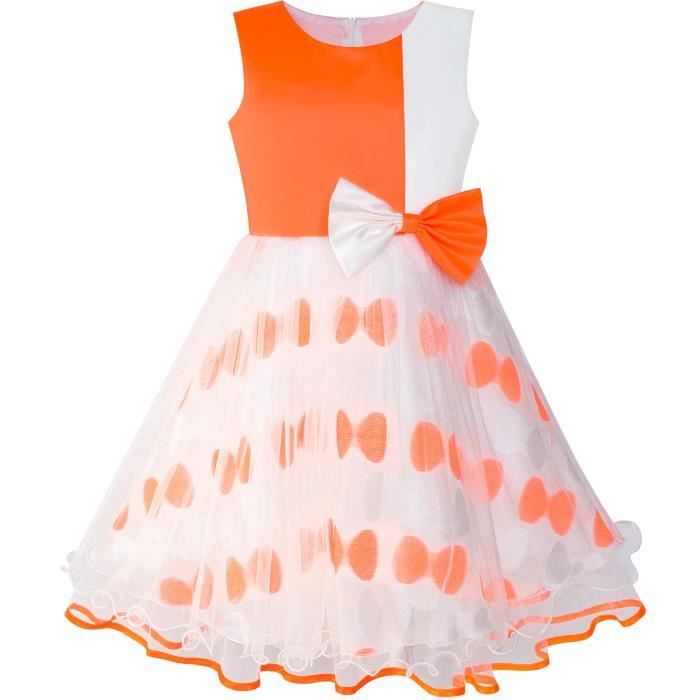 robe fille orange