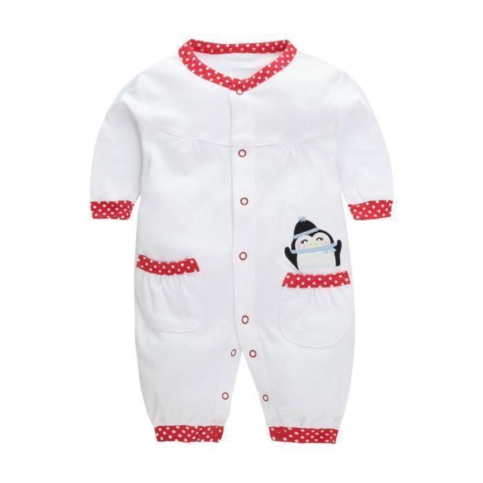 Combinaison Bebe Ensemble De Pyjama Coton Manches Longues Pingouin Pingouin Cdiscount Pret A Porter