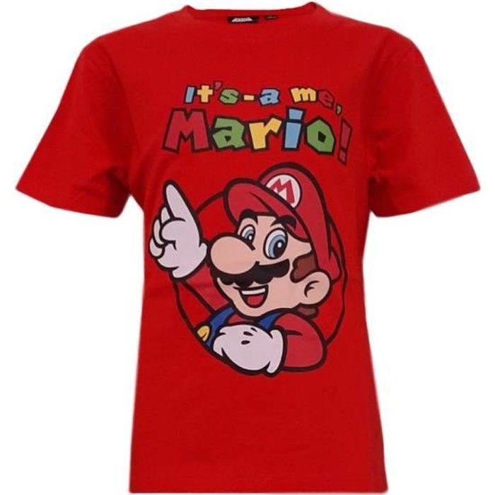 T-shirt Super Mario Bros rouge