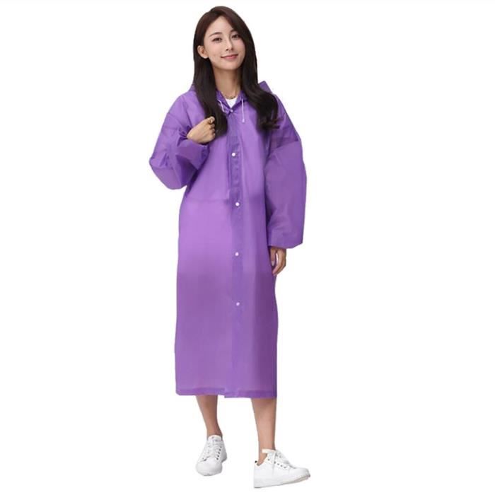 Poncho De Pluie Transparent épais - Imperméable Adulte Avec Capuche - Portable, Jetable Et Tendance - Multi-usage Extérieur