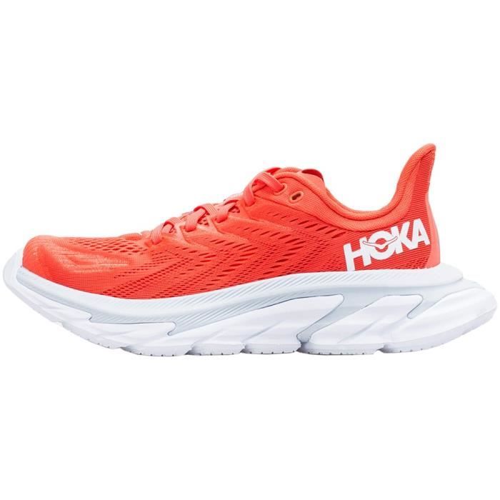 Chaussures de Running - HOKA ONE ONE - Clifton Edge - Femme - Rouge - Régulier - Drop 5 mm