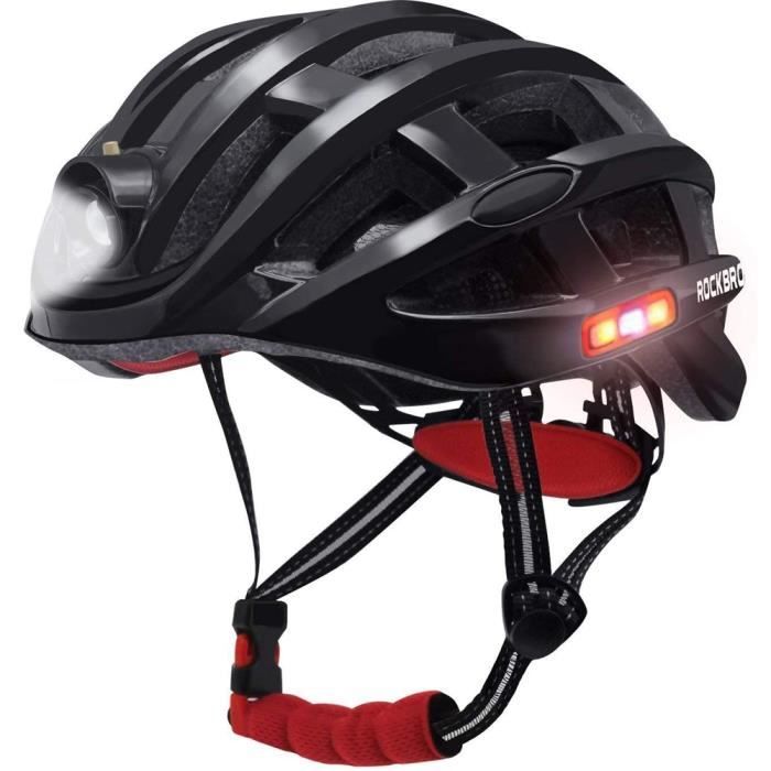 casque de vélo adulte rockbros - étanche et antichoc - 57-62 cm - lampe usb rechargeable