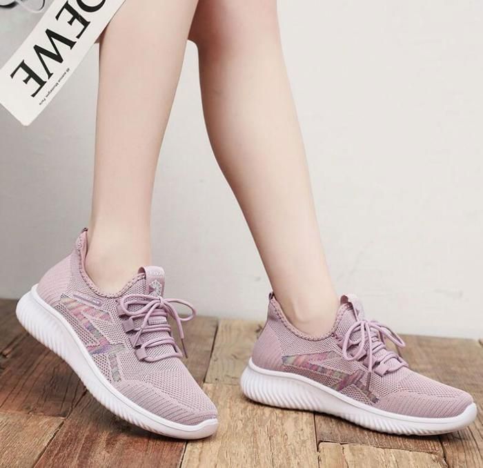 Baskets Femme Casual VITATA Modèle 2023 Rose Respirant