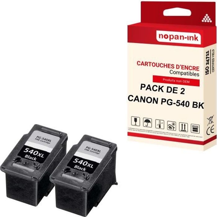 NOPAN-INK - x2 Cartouches CANON 540 XL compatibles Canon Pixma MG