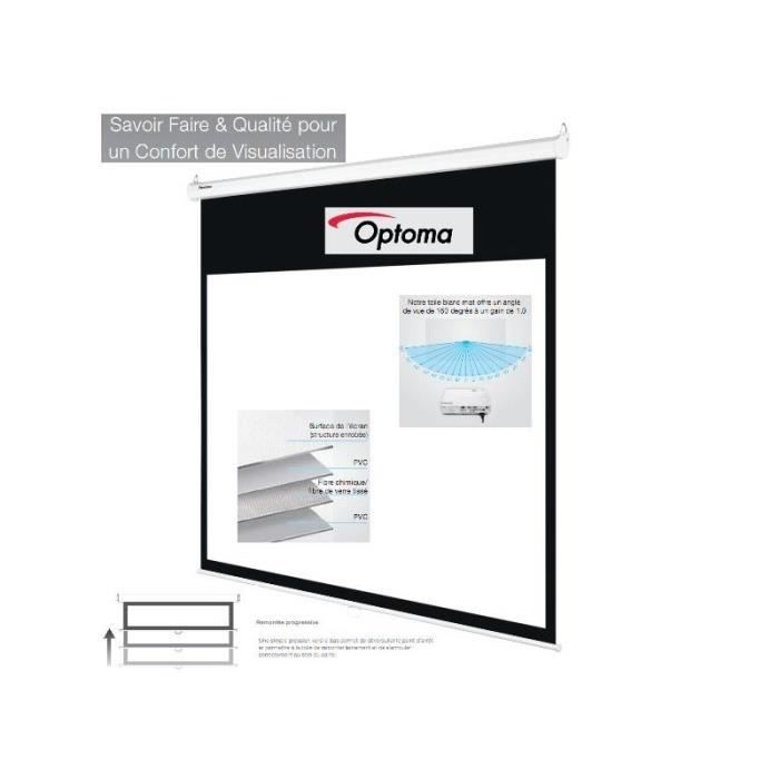 Ecran de projection - OPTOMA - DS-9092PMG+ - 16:9 - 92 - Blanc Mat