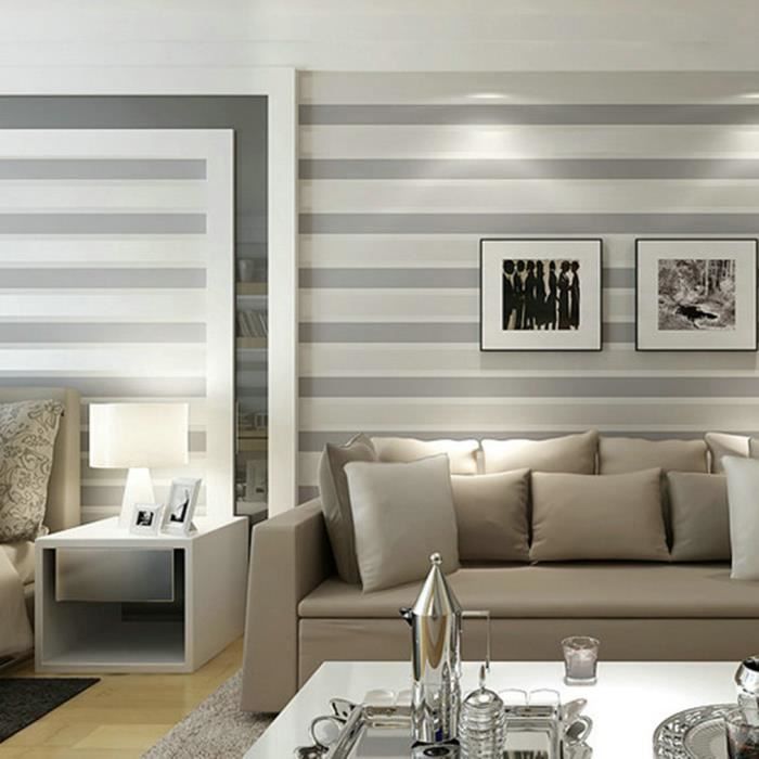 Téléchargement gratuit Images Papier Peint A Rayures 3d Mural Gris Salon Decoration Achat actualisé salutations