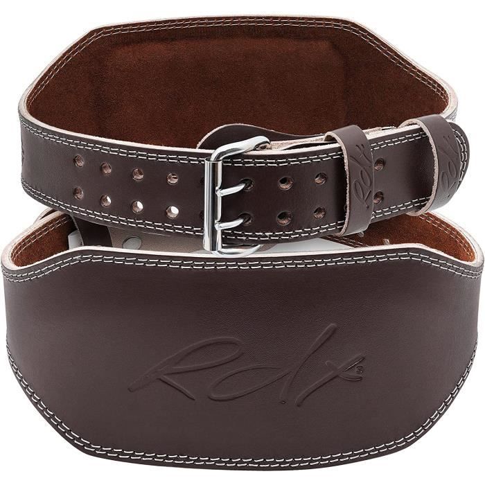 Ceinture Haltérophilie RDX - Pour Dips/Chin-up, Largeur 16.5cm, Rembourrée, Cuir Nappa