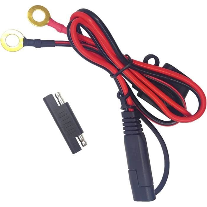 Faisceau Terminal SAE à joint torique 10awg 30CM, connecteur à 2 broches à déconnexion rapide, batterie solaire, fonctionne en-60-200 Celsius