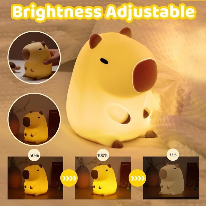 ISEYOU Veilleuse Bébé, Veilleuse Enfant Rechargeable avec 10 Effets de