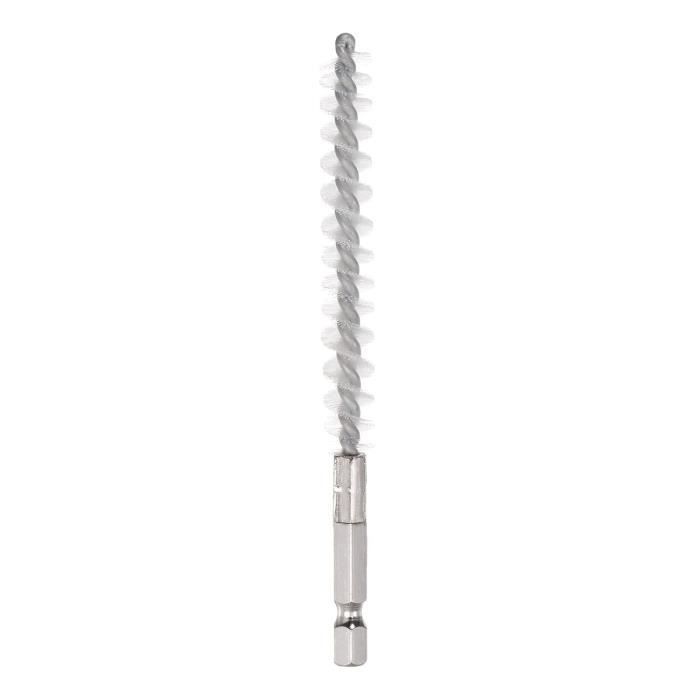 24 Brosses D’Alésage En Acier Inoxydable – Tiges Hexagonales 1/4" – Pour Nettoyage à La Perceuse