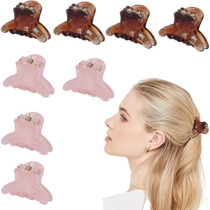Lot de 6 élastiques à cheveux en perles - pour filles et femmes - blanc