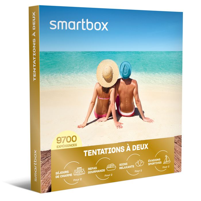 Smartbox - Tentations à deux - Coffret Cadeau | 9700 expériences : dîners, soins et évasions sportives