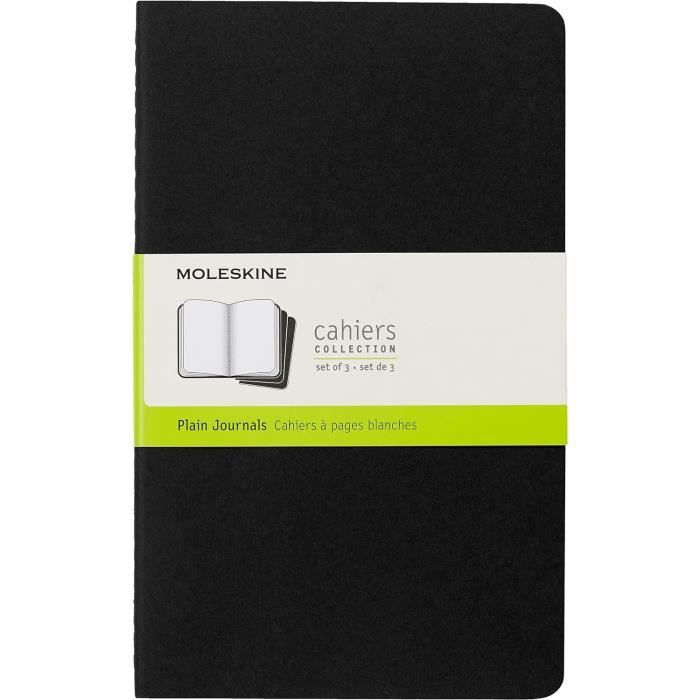 Carnets Moleskine Student – Lot De 2, Format XXL 21,6 X 27,9 Cm, Pages Blanches Détachables, Autocollants Inclus