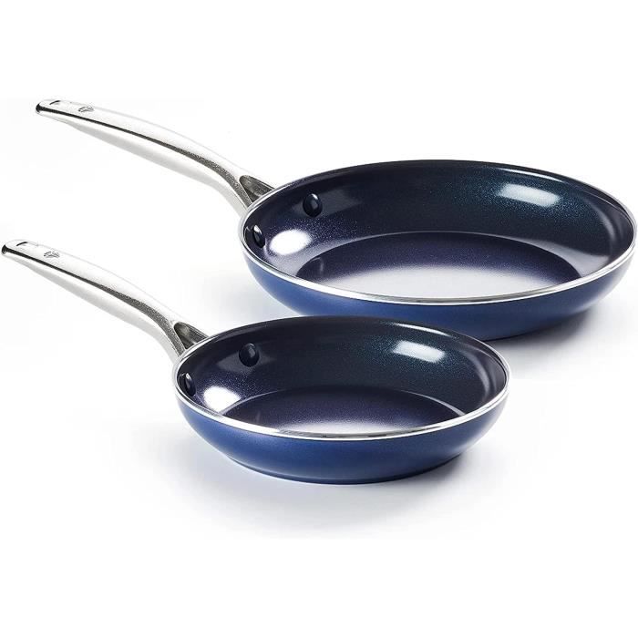 Ensemble De 3 Poêles à Frire 18/22/26 Cm Couverts Collection Jolie