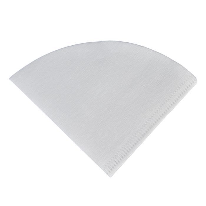Filtres à Café Papier Non Blanchi V-101 (lot De 100) - Forme Conique Pour Cafetière Filtre Et Préparation Manuelle