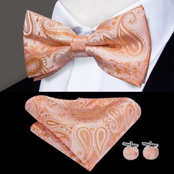 Nœud Papillon KUOGAS Homme - Pré-Noué Réglable 23-45cm - Polyester - Pour Mariage, Cérémonie - Élégant