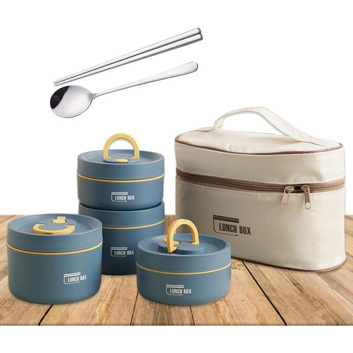 Boîte Bento Lunch En Acier Inoxydable 304 - Anti-fuite, Portable, Pour Repas à Emporter - Neuf