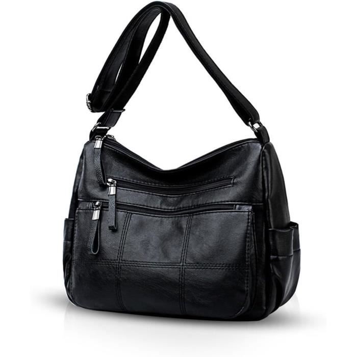 Sac Fourre-tout Femme En Cuir PU Rouge – Bandoulière élégante, Moyen, Avec Poche Et Anti-vol