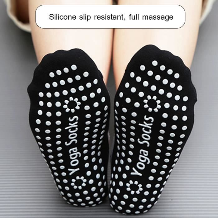 yosoo chaussettes de yoga antidérapantes pour sports chaussettes de sport antidérapantes pour femmes, 1 paire, sport briques noir