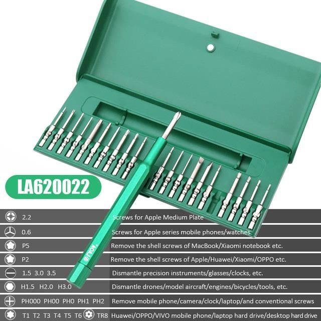 Kit De Tournevis De Précision De 24Embouts En Acier S2 De Haute Dureté