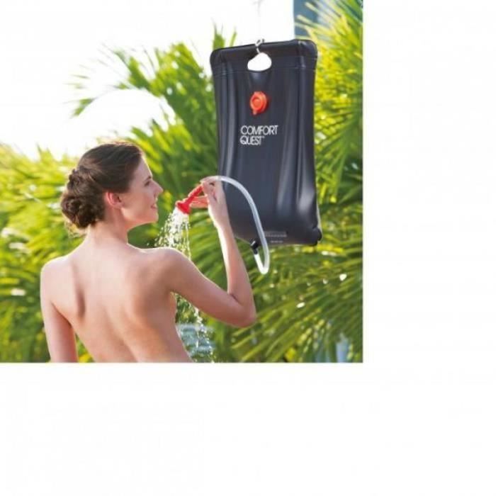 TT08433Douche Solaire de Jardin Réservoir 20l avec thermomètre 41x58cm