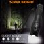 SmartMaster Lampe Torche Led Ultra Puissante Torches LED Super Lumineuses 800 Lumens Torche à Piles Avec Sifflet d'Urgence Torche Etanche à Focale Réglable Lampe de Poche 5 Modes Essentiels 