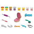 Play-Doh - Cabinet dentaire pour enfants avec 8 Pots de pâte à modeler atoxique aux couleurs assorties - dès 3 ans - Les classiques-1