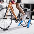 Home trainer vélo pliable HOMCOM pour vélo de route roues 26 à 29 pouces gris métal bleu-1