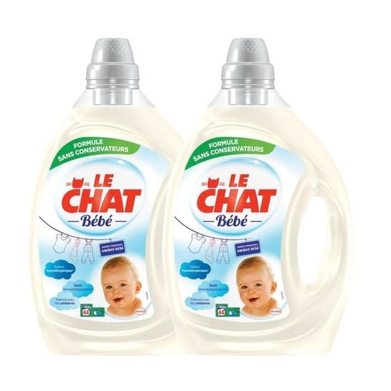Le Chat Bébé Lessive Liquide Lot De 2 X 22l 88