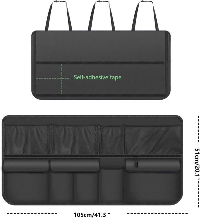 GOEDCH Sac de Coffre Voiture en Feutre: Organisateur de Coffre de Voiture, Sac de Rangement pour Coffre de Voiture, Boîte de Rangement pour Coffre de Voiture avec Velcro, 30 x 17 x GOEDCH Sac de Coffre Voiture en Feutre: Organisateur de Coffre de Voiture, Sac de Rangement pour Coffre de Voiture, Boîte de Rangement pour Coffre de Voiture avec Velcro, 30 x 17 x
