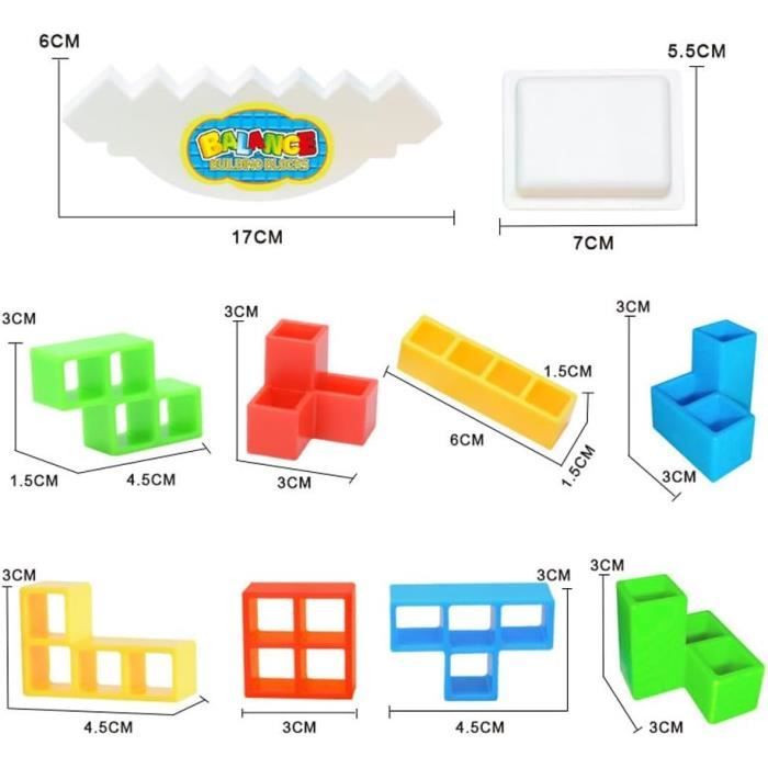 Tetra Tower - Jeu D'Équilibre Tetris 64 Pièces Montessori, Tour Empilable Créative Pour Enfants Et Adultes, Jeu De Patience Et Stratégie