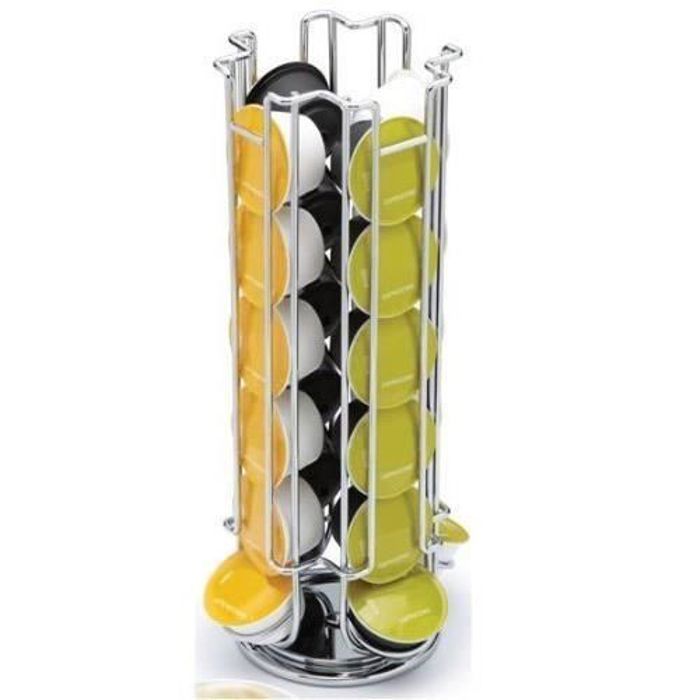 Support rotatif à dosettes de café - T1 - Noir - Cylindrique - Design