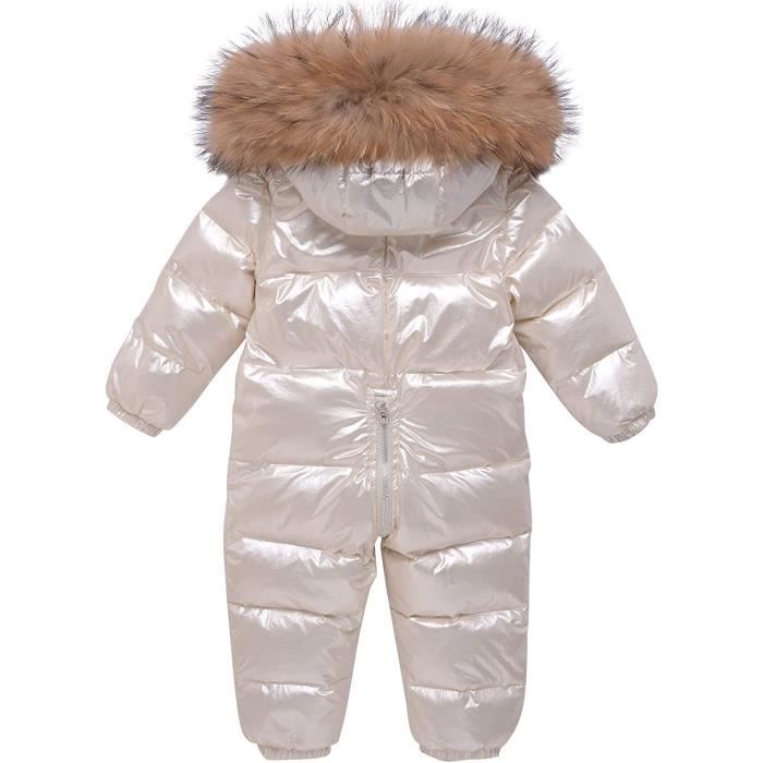 Hoothy💖 2023 Combinaison de Ski Filles Manches Longues Combinaison de  Neige Bebe Barboteuse Manteau Infantile Manteau Duvet Rembourré Capuche  Fourrure