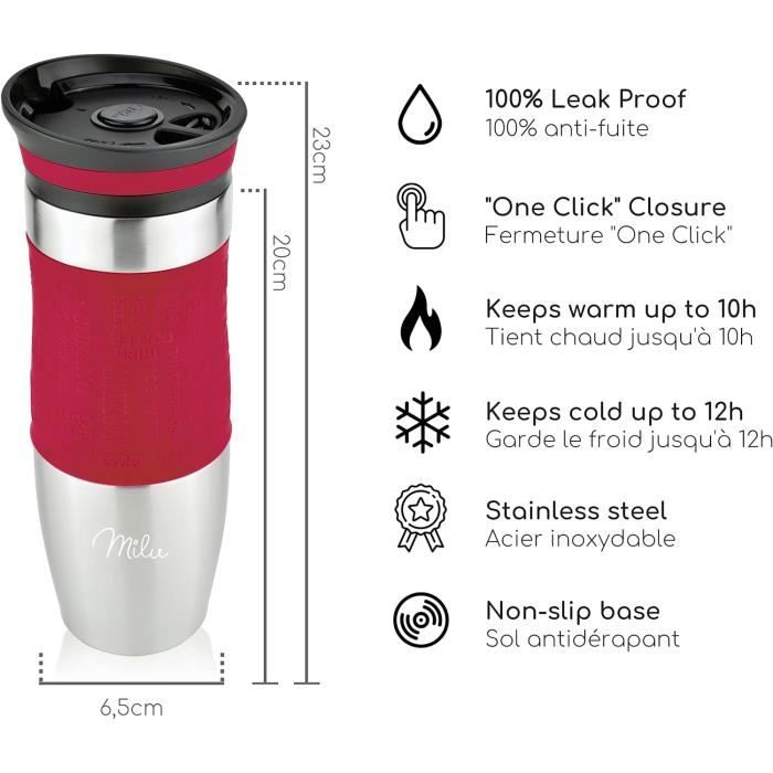 2Pcs Mug Isotherme Etanche 400Ml Thermos Café-Thé-Boissons Mug 2Pcs Mug Isotherme Etanche 400Ml Thermos Café-Thé-Boissons Mug
